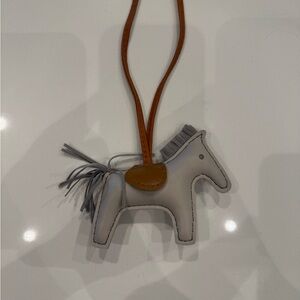 Gray and Brown Horse Bag Charm